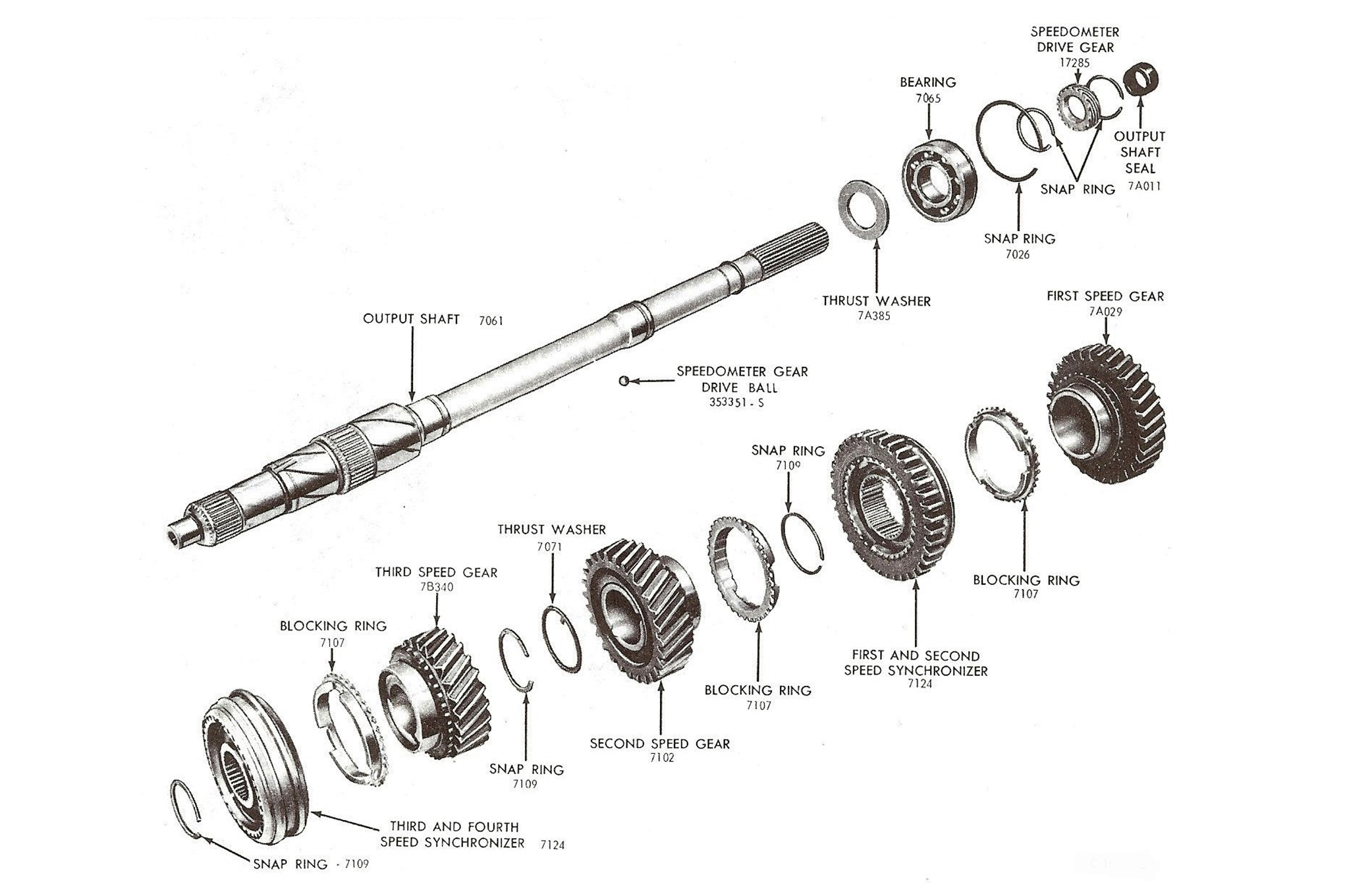 Deep Inside the Ford Top Loader FourSpeed Transmission Photo & Image