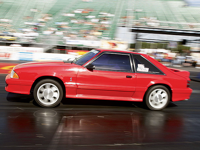 0412mm_01z 1993_Ford_Cobra Drivers_Side_View_At_Track