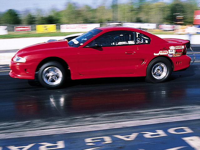 0308mm_06z 1995_Ford_Mustang Drivers_Side_View_At_Track