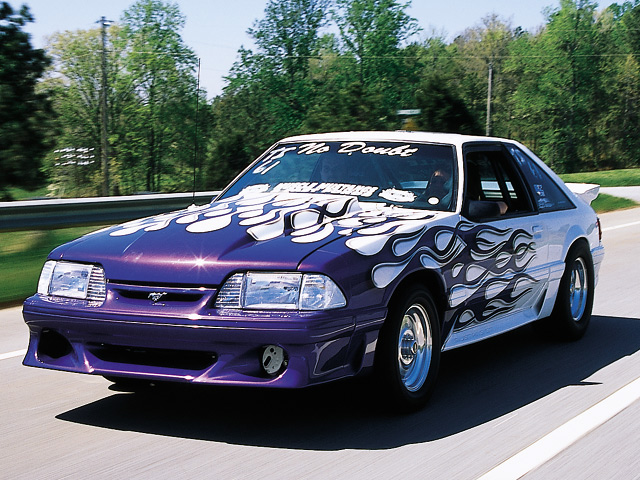 0308MM_13z Ford_Mustang Front_Drivers_Side_View_At_Track