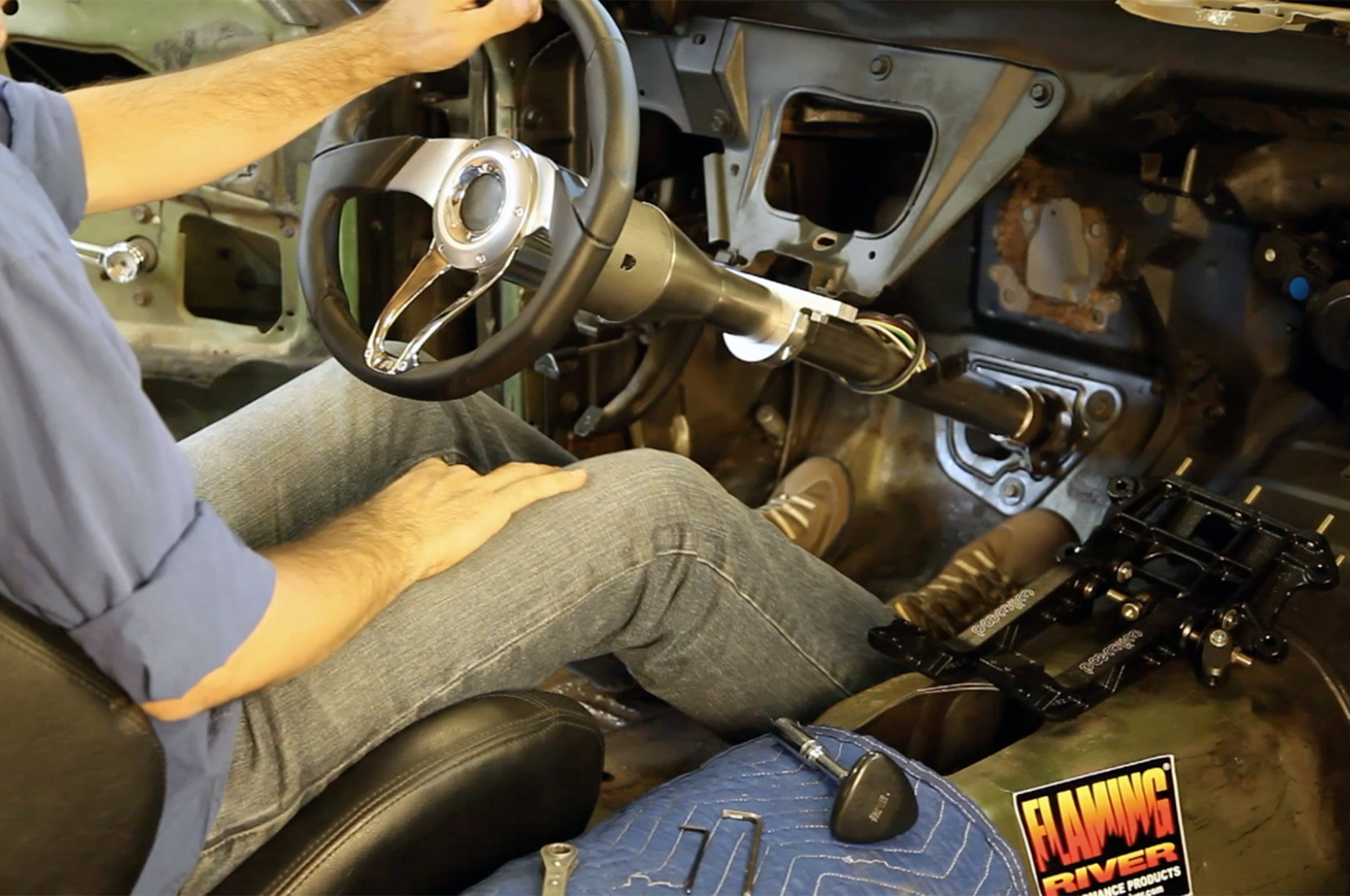 Large Marge Mustang Flaming River Steering Column
