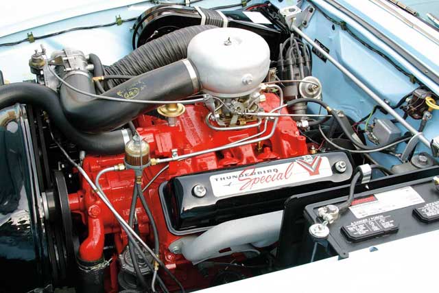 Mufp_0801_bird_05z 1957_ford_thunderbird Engine