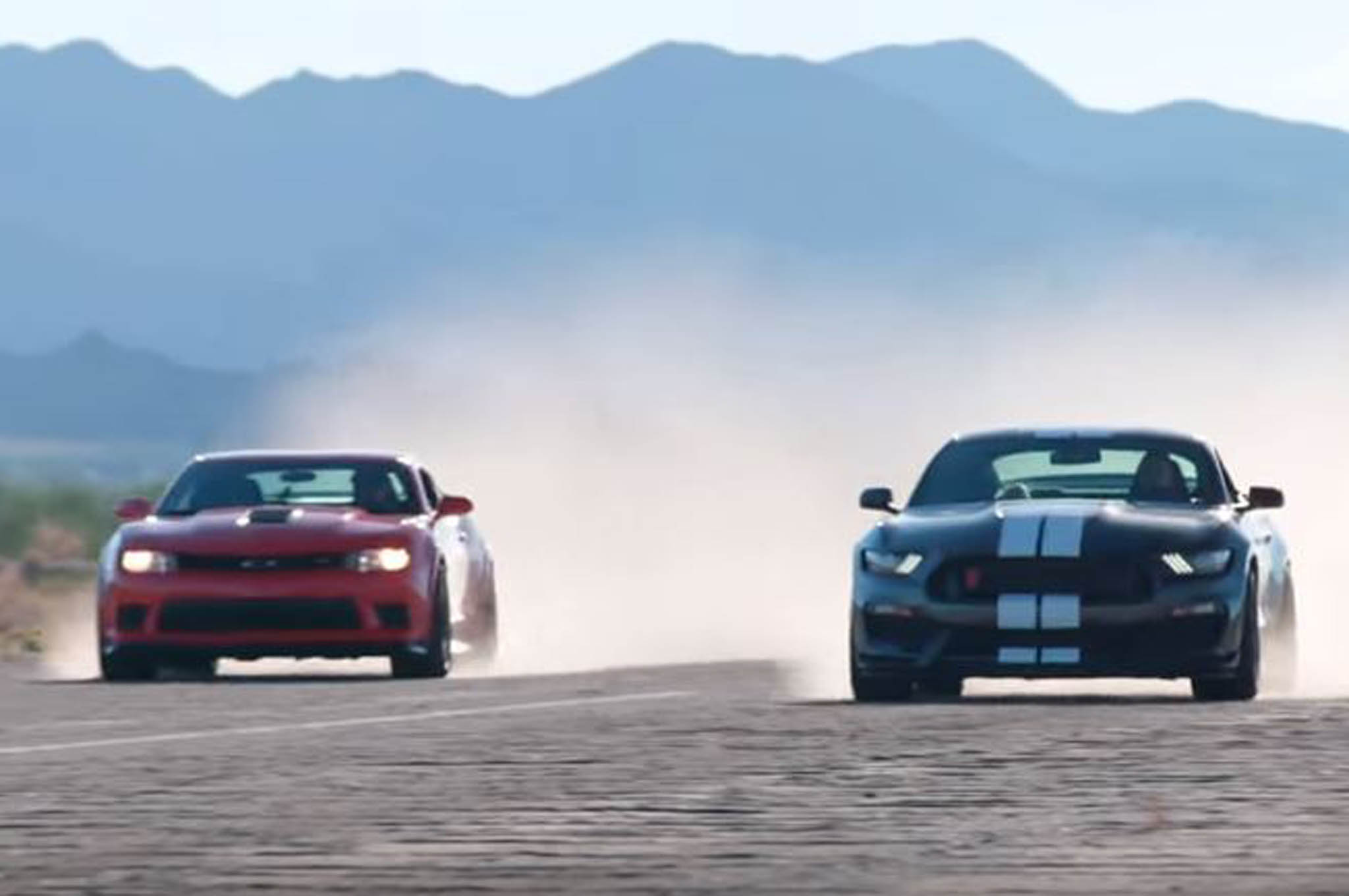 Ford Shelby GT350R Chevy Camaro Z28 Head 2 Head